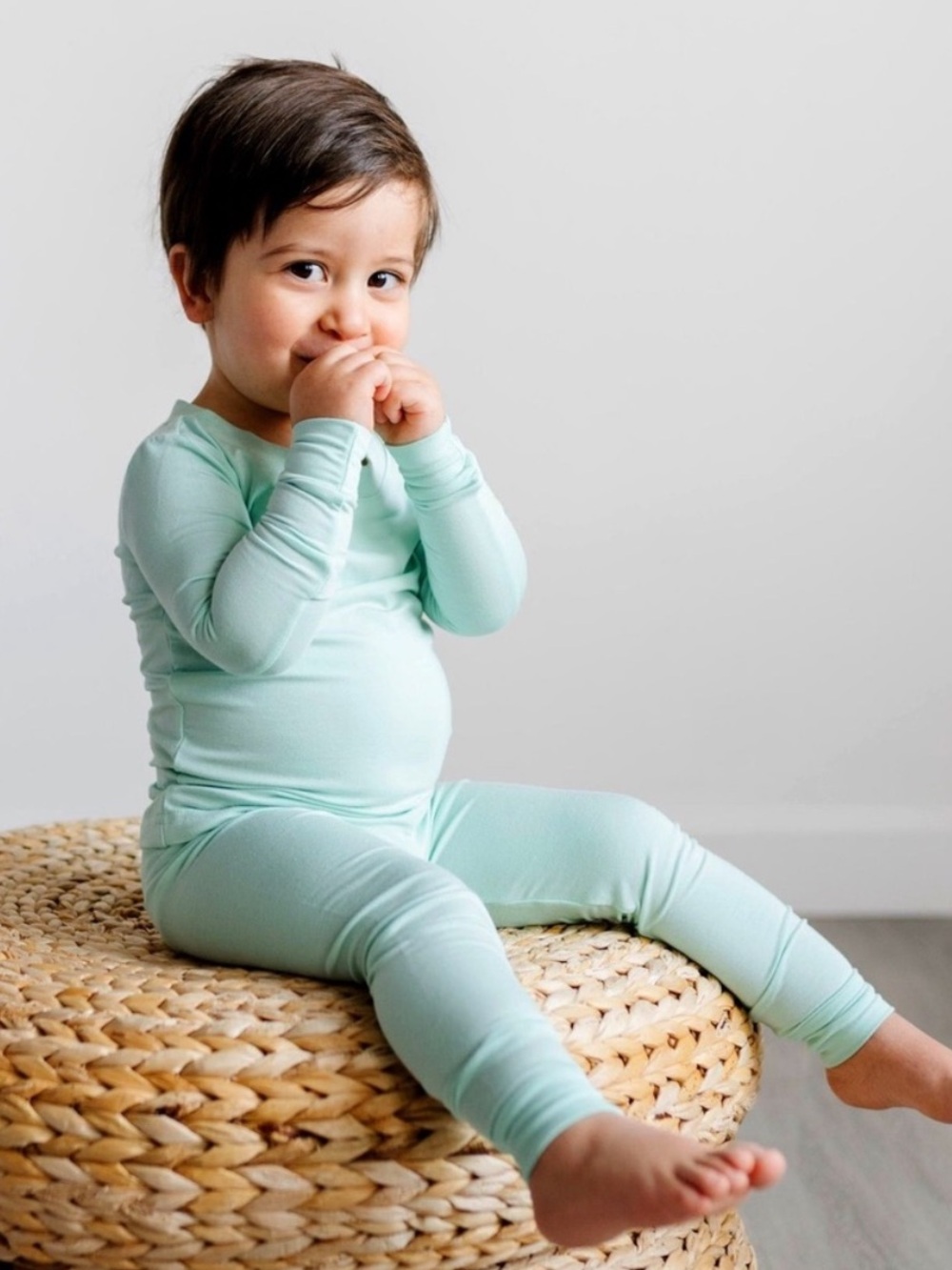 Little Sleepies Pastel Green Two-Piece Pajama Set